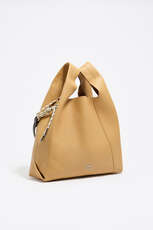 Medium Sahara leather Paper bag